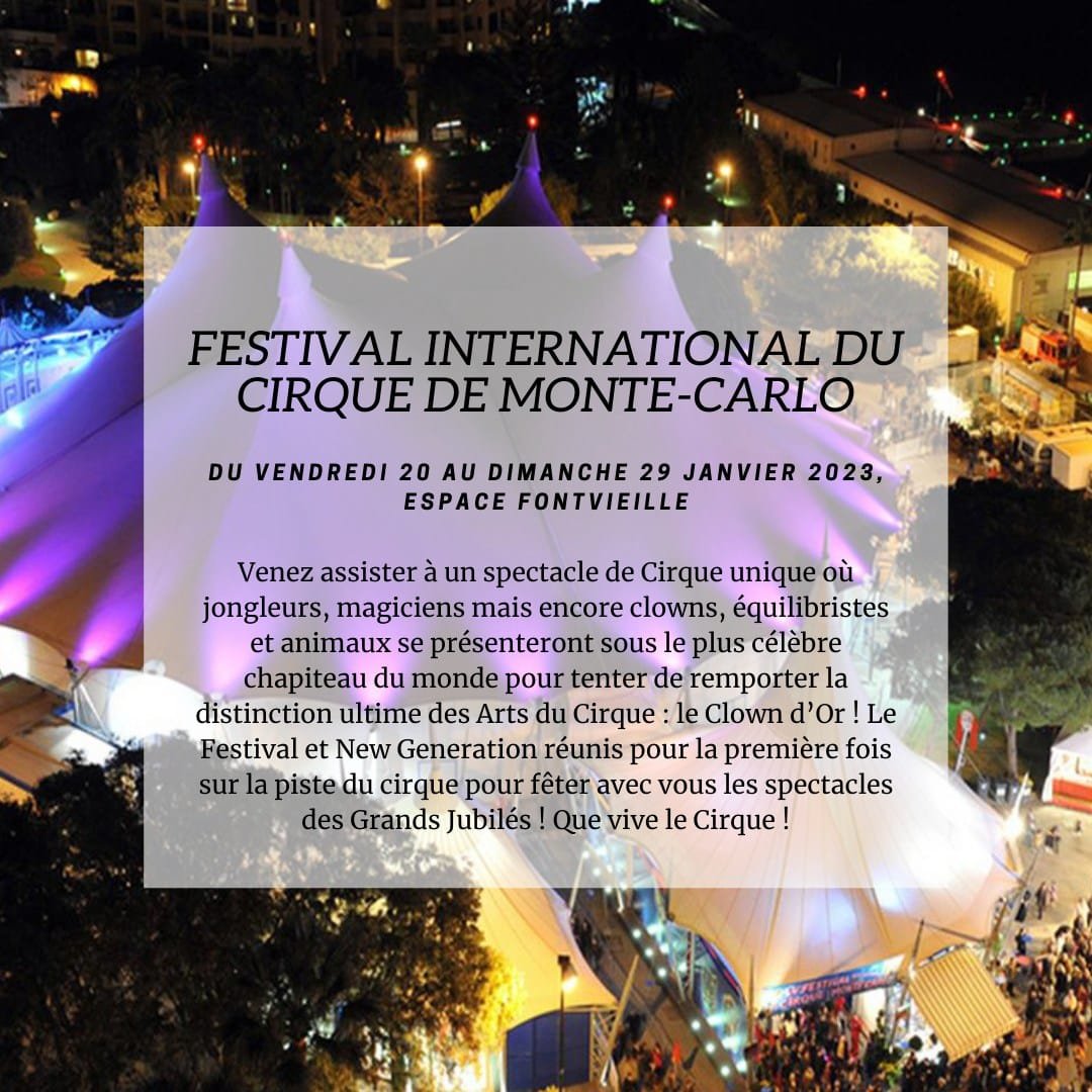 International Circus Festival of Monte-Carlo – Monaco 2026 International Circus Festival of Monte-Carlo – Monaco 2026