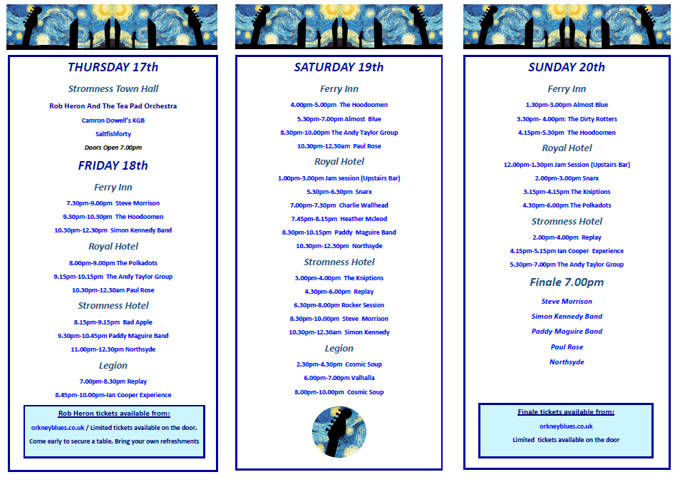 Orkney Blues Festival – Stromness, Scotland 2026 Orkney Blues Festival – Stromness, Scotland 2026