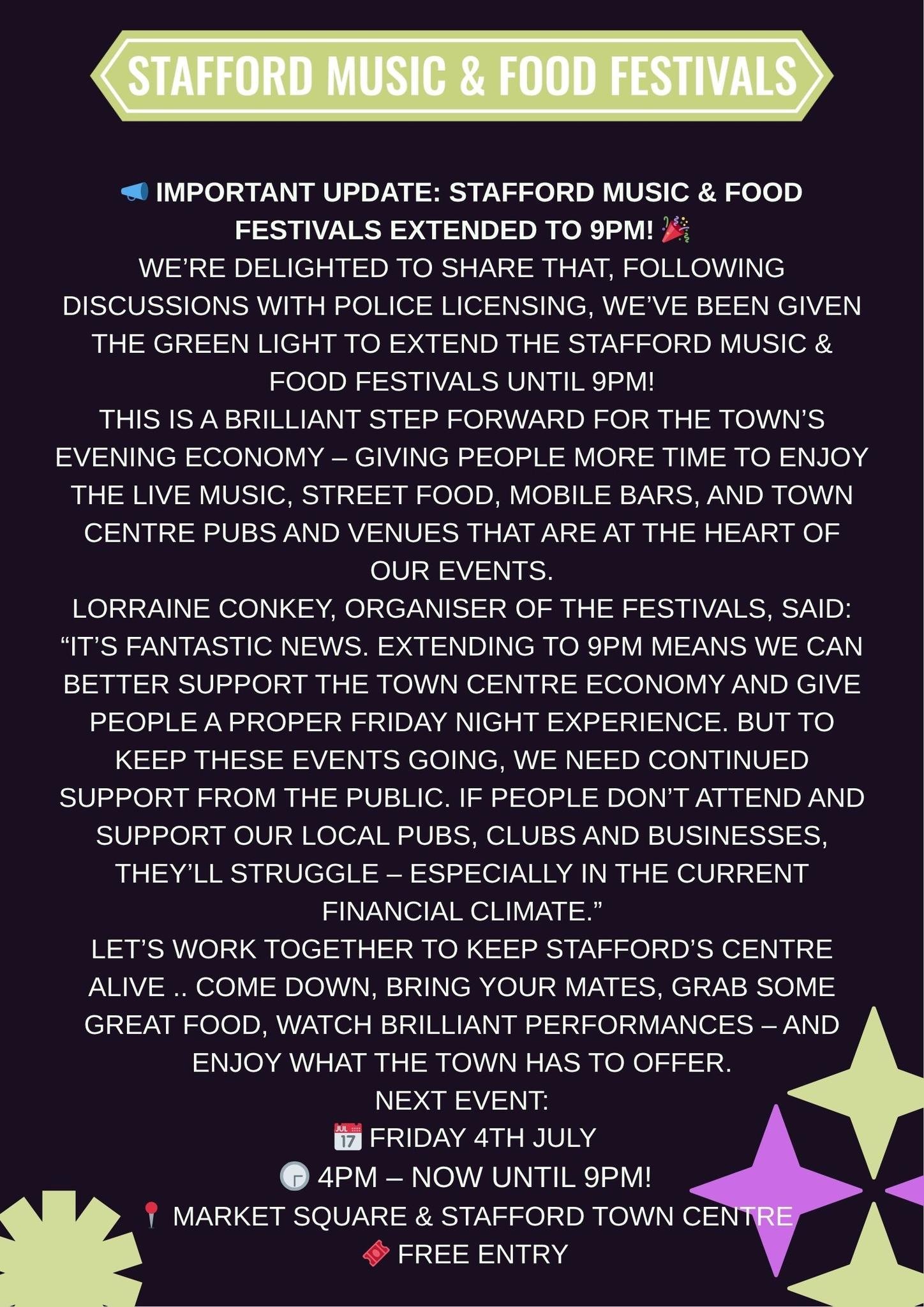 Stafford Music & Food Festival – Stafford, England 2026 Stafford Music & Food Festival – Stafford, England 2026