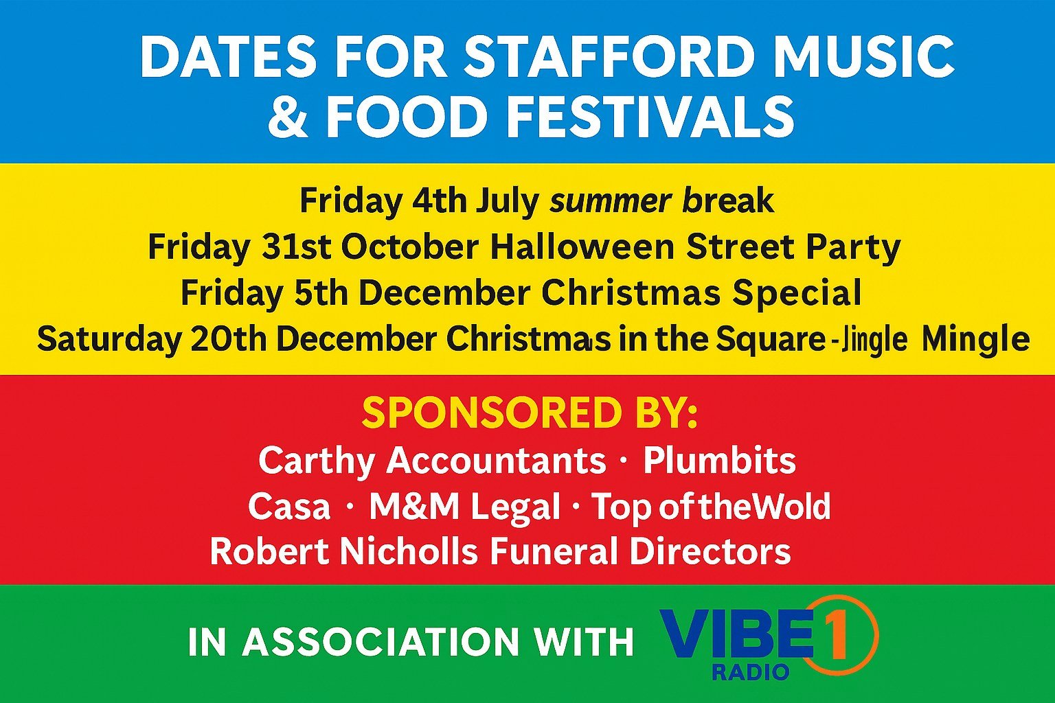 Stafford Music & Food Festival – Stafford, England 2026 Stafford Music & Food Festival – Stafford, England 2026