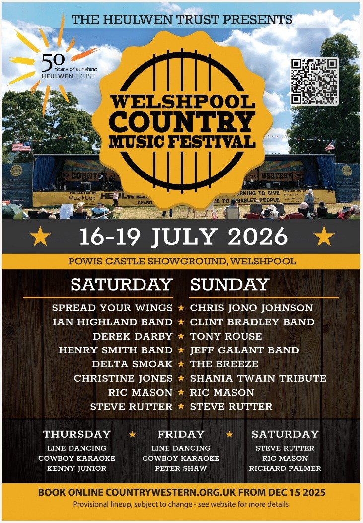 Welshpool Country Music Festival – Welshpool, Wales 2026 Welshpool Country Music Festival – Welshpool, Wales 2026