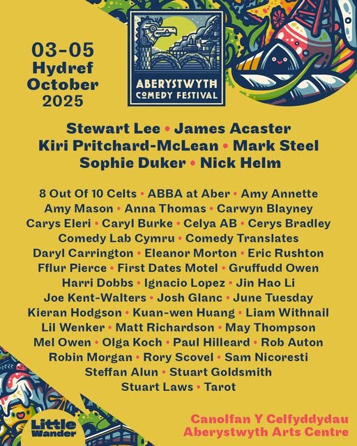 Machynlleth Comedy Festival – Machynlleth, Wales 2026 Machynlleth Comedy Festival – Machynlleth, Wales 2026