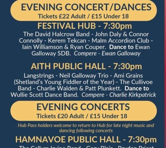 Shetland Accordion and Fiddle Festival – Lerwick, Scotland 2026 Shetland Accordion and Fiddle Festival – Lerwick, Scotland 2026