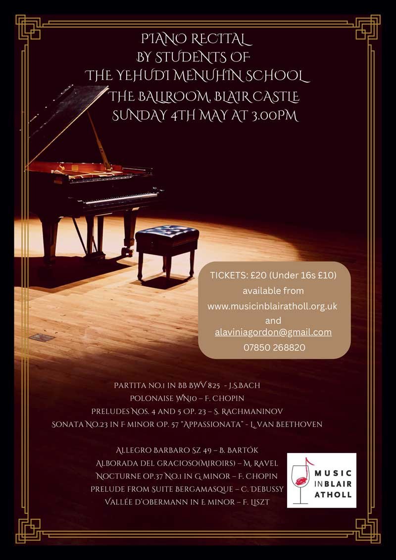 Music in Blair Atholl – Blair Atholl, Scotland 2026 Music in Blair Atholl – Blair Atholl, Scotland 2026