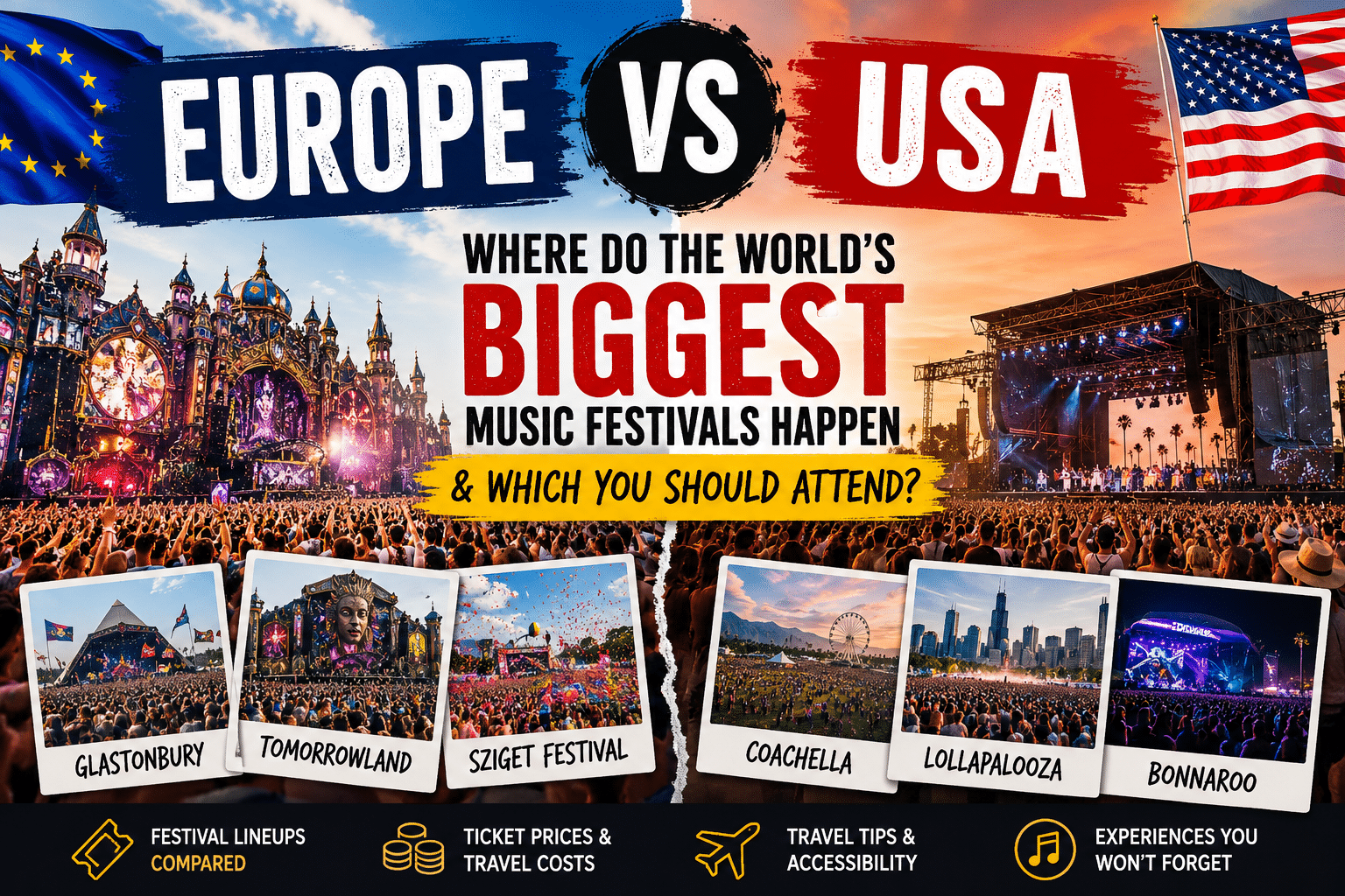 Europe vs USA: Where Do the World’s Biggest Music Festivals Happen and Which Should You Attend?